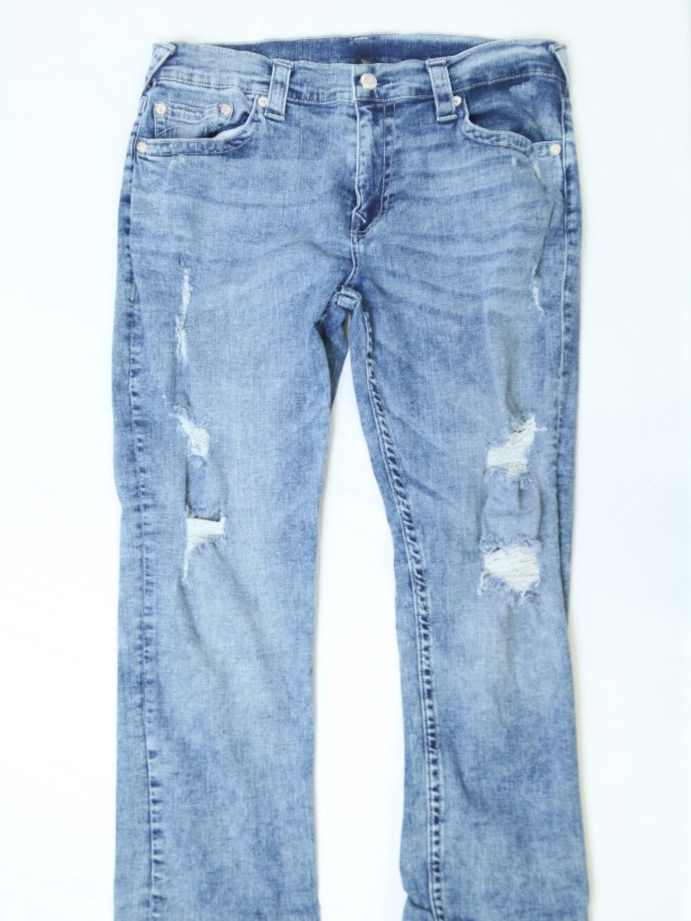 Men's True Religion Ricky Relaxed Straight Jeans Size 36"